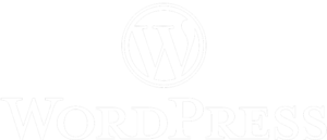 WordPress logotyp vit